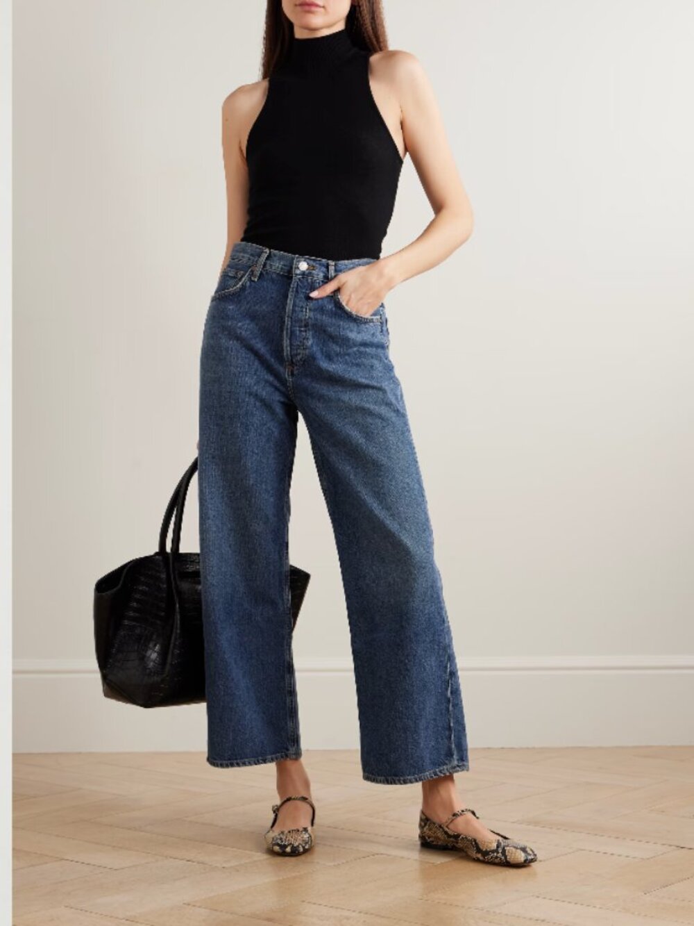 AGOLDE Ren high-rise wide-leg recycled jeans